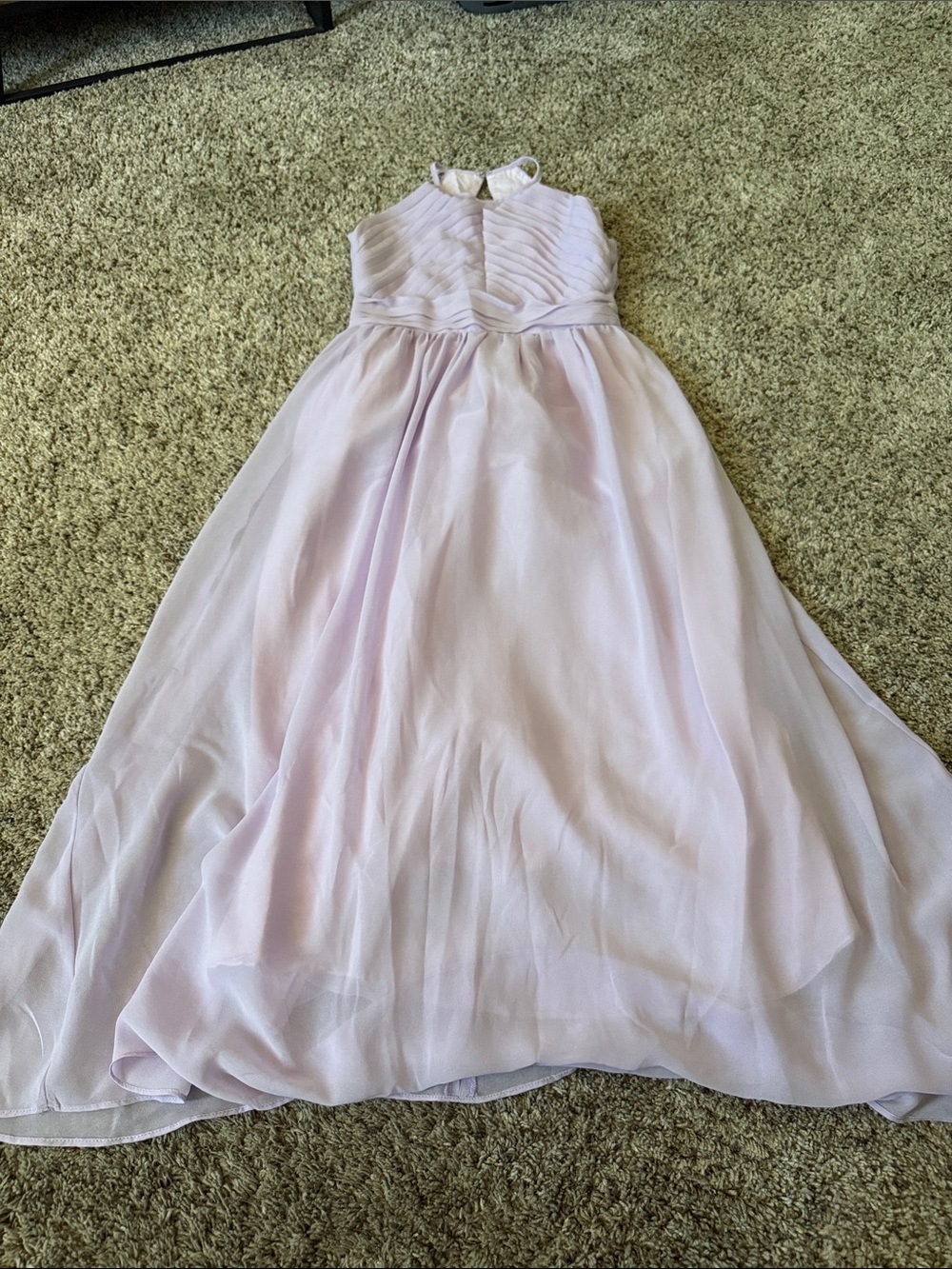 Girls' Pale Lavender Chiffon Formal Dress